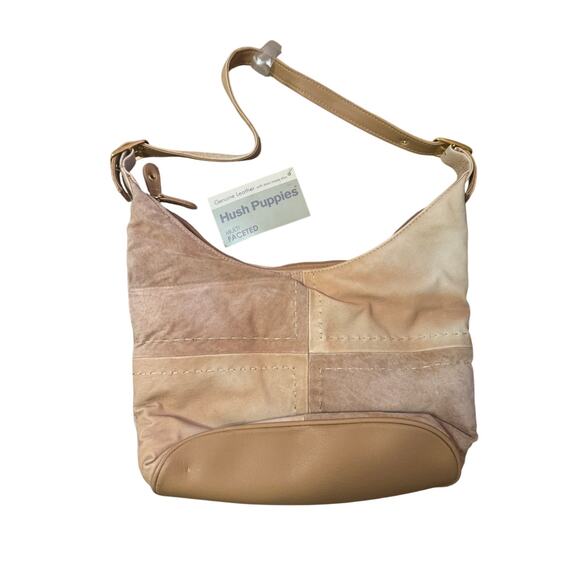 NWT Hush Puppies Genuine Leather Tan Brown Shoulder Bag - Picture 1 of 4